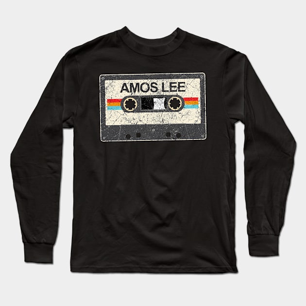 Amos Lee kurniamarga vintage cassette tape Long Sleeve T-Shirt by kurniamarga.artisticcolorful